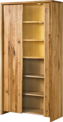 Produktbild von MASSIVMOEBEL24 Vitrine Wildeiche 105x45x204 natur geölt PURE OAK #106