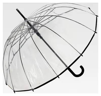 Produktbild von Damen Regenschirm Stockschirm 14-teilig Transparent Automatik