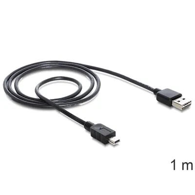 Produktbild von Delock EASY-USB - USB-Kabel - Mini-USB, Typ B (M) zu USB (M) - 1 m - Schwarz