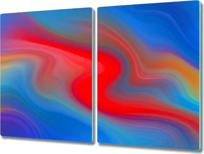 Produktbild von Coloray Herdabdeckplatte 2x40x52 cm Schneidebrett Kochplattenabdeckung Küchenbrett Hackbrett - Farbe Illusion