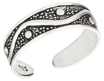 Produktbild von Zehenring Zehring Punkte Wellen 925 Silber