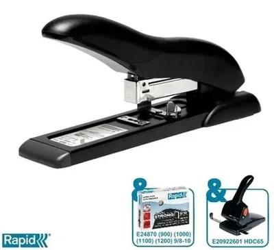 Obrázok produktu pre Rapid 21281406, 70 listy, Čierna, Štandardná skoba, 9/8, Kov, Plast, 5,3 cm