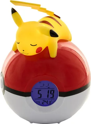 Obrázok produktu pre BigBen, Jasný rádiobudík s funkciou budíka Pikachu spí, farebný