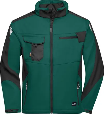 Produktbild von James & Nicholson Professionelle Softshelljacke JN844 Gr. 4XL dark-green/black