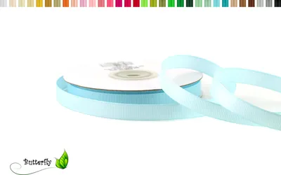 Produktbild von 25m Rolle Ripsband 10mm, Farbauswahl:hellblau 311 / babyblau / zartblau