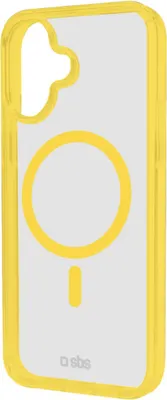 Produktbild von SBS TEMAGCOLIP1661Y, Cover, Apple, iPhone 16, 15,5 cm (6.1"), Transparent, Gelb