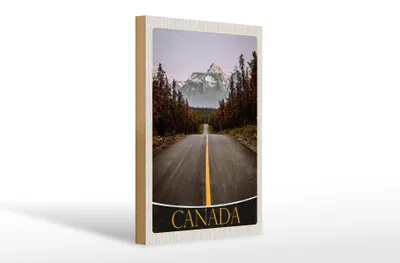 Produktbild von Holzschild Reise 20x30cm California Amerika USA Wald Gebirge