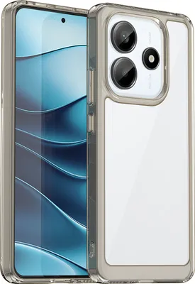 Obrázek produktu pro Pouzdro pro Xiaomi Redmi Note 14 4G průhledné, nárazuvzdorné TPU silikonové ochranné pouzdro titanově šedé
