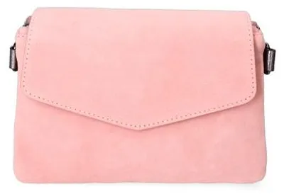 Image de Sac bandoulière pour femme, en véritable cuir suédé, fermeture éclair, bandoulière amovible, fabriqué en Italie