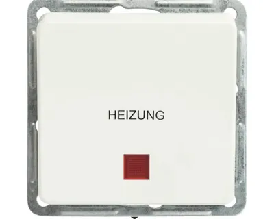 Produktbild von ROTH LANGE Heizungsschalter mit Wippe + Aufschrift Heizung Plus ultraweiß