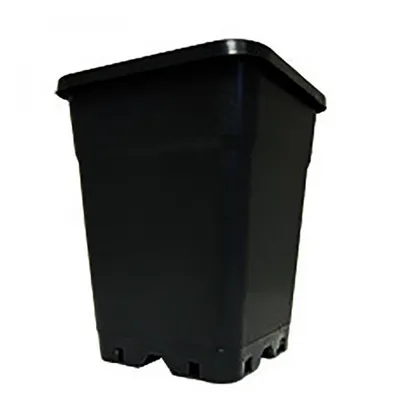 Immagine prodotto di Vaso per piante 7L nero quadrato per coltivazione indoor e allevamento