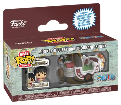 Obrázok produktu pre Vinylová figúrka One Piece Bitty POP! Ride – Thousand Sunny s Luffym, 2,5 cm