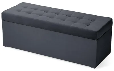Produktbild von MG Design Polsterhocker Grau 45x120 cm - Stauraum 140L, bis 300 kg belastbar, pflegeleicht, matt, für Wohnzimmer & Flur