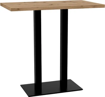 Produktbild von Gastro Stehtisch 120x70 cm | Eiche Artisan | Gusseisen Gestell