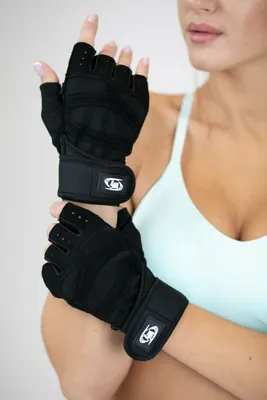Produktbild von LOREY - Hochwertige Fitness Handschuhe, Fitnesshandschuhe, Trainingshandschuhe; Größe: M - Schwarz