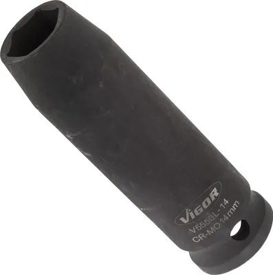 Imagen del producto de Vigor V5550L-14, llave, 1/2", métrica, 1 cabeza, 14 mm, acabado mate