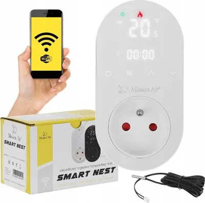 Immagine prodotto di SMART NEST WHITE Regolatore di temperatura con presa elettrica