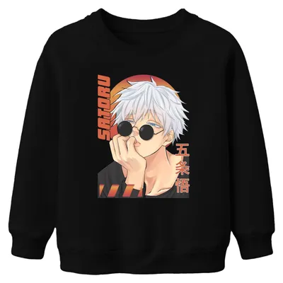 Produktbild von Gojo Satoru Jujutsu Kaisen Anime Sonnenbrille Kinder Sweatshirt Pullover, Schwarz, 140