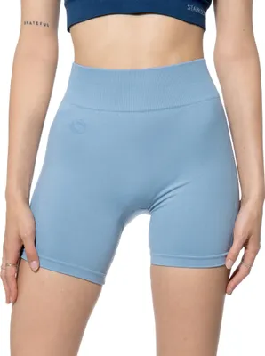 Produktbild von Stark Soul® Seamless kurze Leggings -OPAQUE- , blickdichte Fitness Short, Radlerhose, - Hellblau - Gr: XS