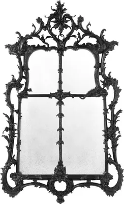 Produktbild von Casa Padrino Luxus Barockstil Wohnzimmer Wandspiegel Schwarz 102 x H. 174 cm - Limited Edition