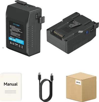 Zdjęcie produktu dla Bateria, kompatybilność z V-Mount, opcje wyjścia USB, BP-185 12500 mAh
