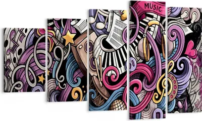 Produktbild von Bild auf Leinwand - Leinwandbild - Graffiti modern - 100x60cm - Wand Bild - Wanddeko - Wandbilder - Leinwanddruck - Bilder - Kunstdruck - Wanddekoration - Leinwand bilder - Wandkunst - EG100x60-4015
