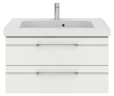 Produktbild von PELIPAL Balto Sprint Bad Möbel / Weiß Hochglanz, Mineralmarmor-Waschtisch + Waschtischunterschrank
