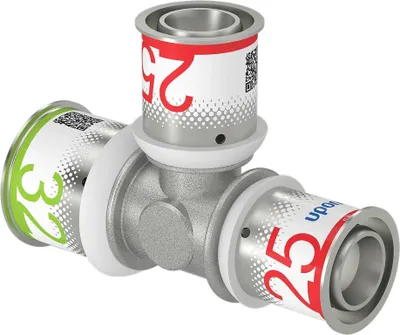 Produktbild von UPONOR S-Press PLUS, T-Stück, reduziert, 32-25-25, 1 Stk.