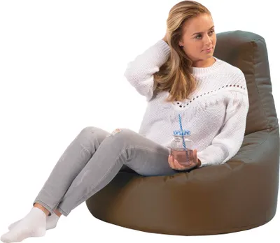Produktbild von sunnypillow Gaming Sitzsack XXL mit Styropor Füllung Outdoor & Indoor für Kinder & Erwachsene Sitzsäcke Sitzkissen Bodenkissen viele Farben zur Auswahl Braun