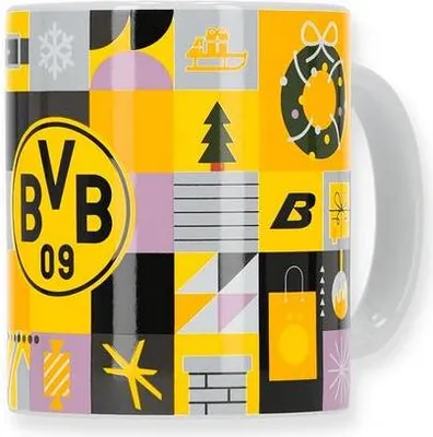 Produktbild von BVB Dortmund BVB Winter Weihnachtstasse SCHWARZ/GELB
