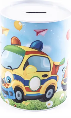 Produktbild von Auto Spardose Metall 15cm Sparbüchse Dose Fahrzeuge Bunt Nicht zu öffnen Jungen