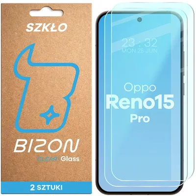 Produktbild von 2x Gehärtetes Glas für Oppo Reno 15 Pro, Bizon Glass Clear Duo