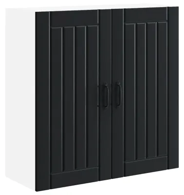 Zdjęcie produktu dla Szafka ścienna vidaXL LUCCA, czarna, 80 x 31 x 80 cm, materiał drewnopochodny