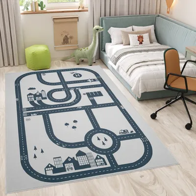Produktbild von Tapiso Kinderteppich SNOOKI farbig, pflegeleicht, rutschfest, für Kinderzimmer 300 x 400 cm