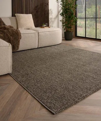 Productafbeelding van Unyqoos® Vloerkleed, laagpolig, grijs, 160x230 cm – Polypropyleen, gemakkelijk te onderhouden en duurzaam