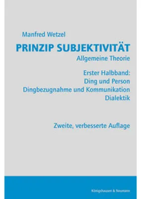 Obrázok produktu pre Prinzip Subjektivität: Allgemeine Theorie