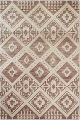 Produktbild von Geometrische Kompositionen im aztekischen Stil – Vinyl Fußmatte – 150x225 cm – Rutschfest, Pflegeleicht & Langlebig