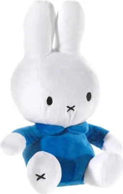 Produktbild von Heunec Miffy Plüschhase Blau 25 cm mit gesticktem Gesicht GOTS-