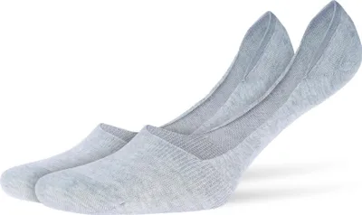 Produktbild von Burlington 2 Paar Damen Socken Everyday Fuesslinge Anti Slip Heel - Farbauswahl / Farbe: Grau | Größe: 37-38 (Gr. 4-5 UK)