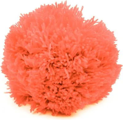 2 Bommeln / Wollbommeln / Pompon, 7cm koralle rot