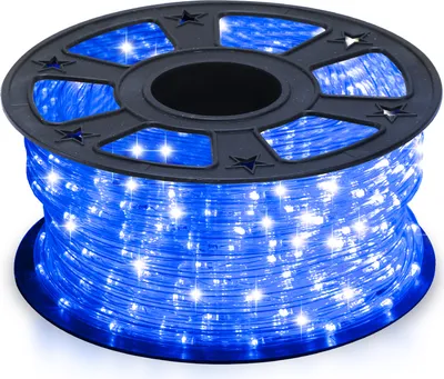 Image de Clanmacy 20M LED Tuyau lumineux Chaîne lumineuse pour l'extérieur et l'intérieur avec 480 LEDs Lumières de Noël Décoration bleue