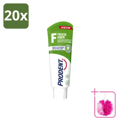 Immagine prodotto di 20 tubetti di dentifricio Prodent per un alito fresco, con tecnologia Pro-Zinc - Confezione risparmio - 20 pezzi