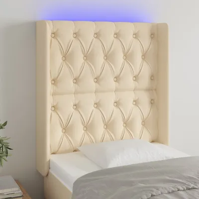 Produktbild von BEI CLORIS LED Kopfteil Creme 83x16x118/128 cm Stoff - Kopfteile 2026Neu8144970