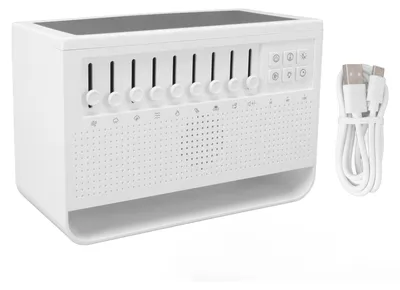 Productafbeelding van USB-aromatherapieapparaat met witte ruis en vlam-simulatie voor thuis en op kantoor