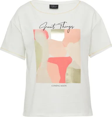 Produktbild von s.Oliver T-Shirt Loose Fit mit Kontrastnähten und Frontprint