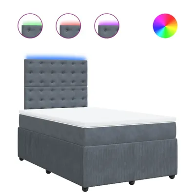 Productafbeelding van vidaXL Boxspringbed met matras, donkergrijs, 120x200 cm, fluweel