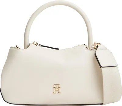 Produktbild von Tommy Hilfiger Damen Th Logotape Mini Satchelaw0aw18743 Satchel, Beige (Soft Cream), One Size