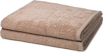 Produktbild von Ross Vita 2 X Duschtuch im Set Walkfrottee aus Baumwolle 520 g/m², Flauschig weich saugstark und pflegeleicht, Gewebte Bordüre mit Logo Stickerei