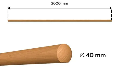 Produktbild von Handlauf aus Esche in Eiche gebeizt