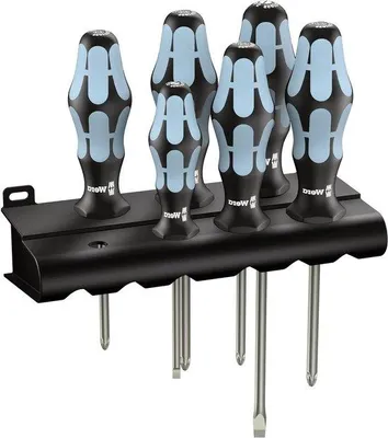 Produktbild von Edelstahl-Schraubendreher-Set 6-teilig mit Halter